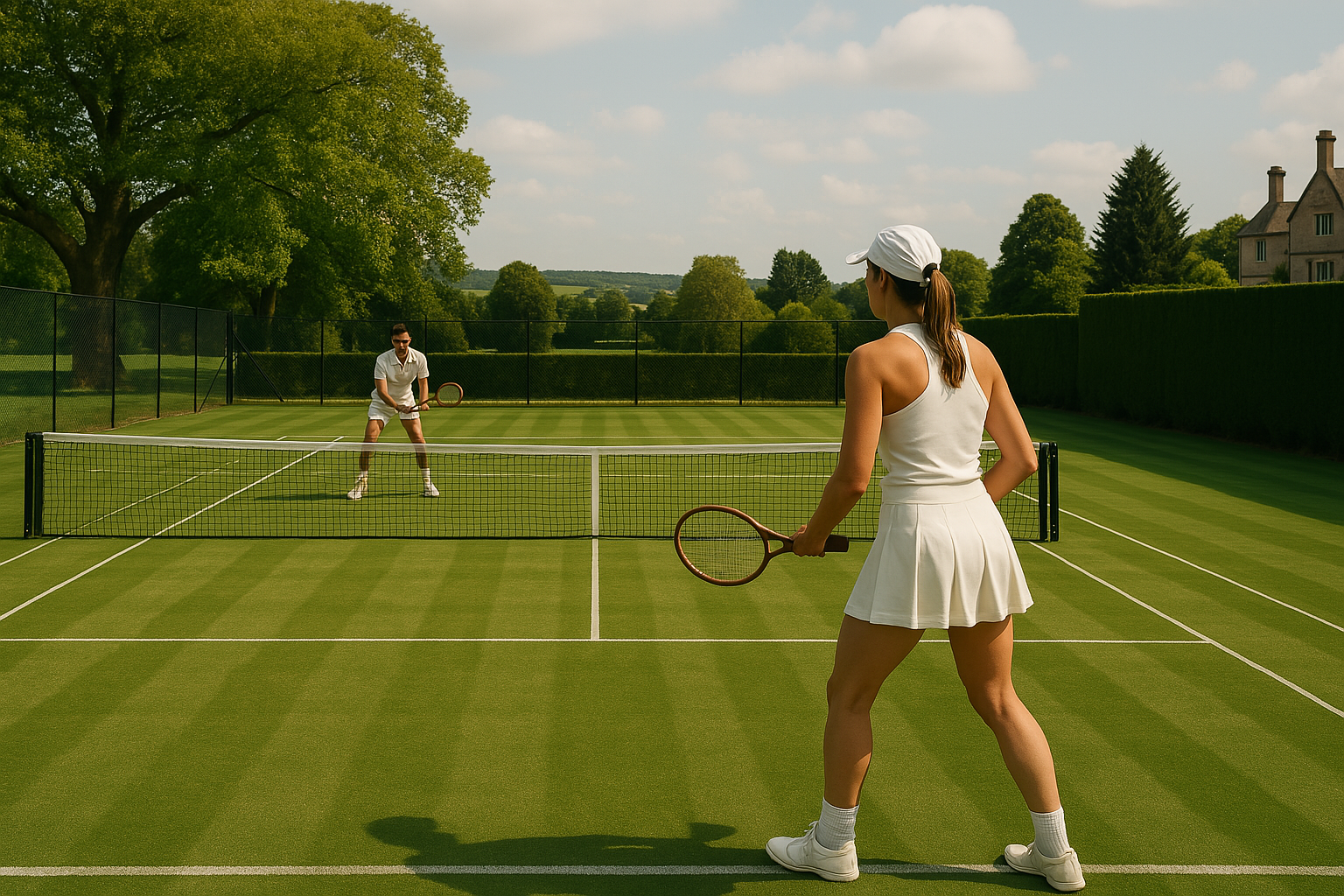 Tennis court background